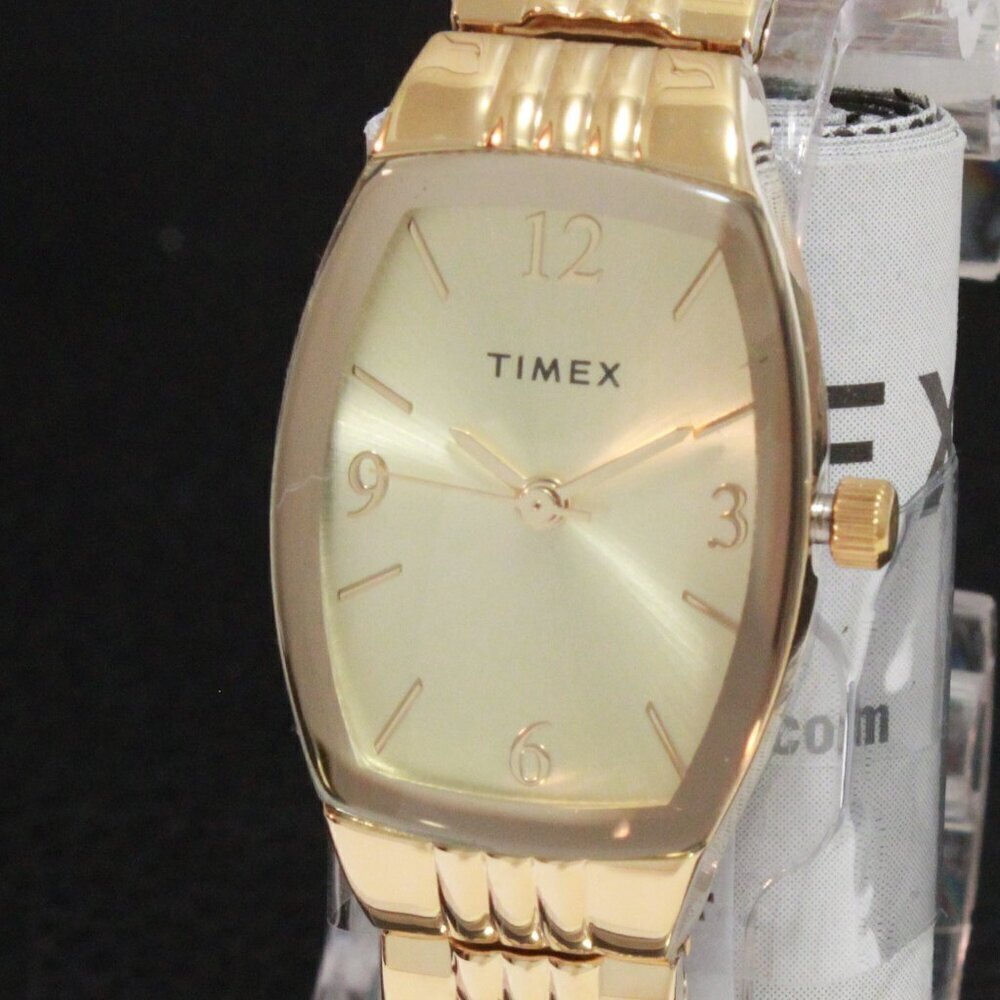 Timex Main Street Ladies Quartz Watch Gold Tone Expansion Bracelet 21mm - Picture 10 of 11